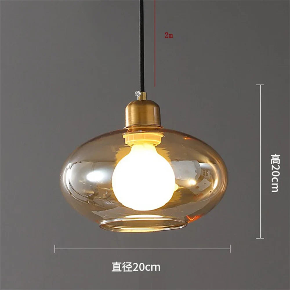 Modern design glass pendant light for elegant interior - One