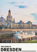 Artistic poster of tourist sites in German cities - 40X50cm Unframed / 7