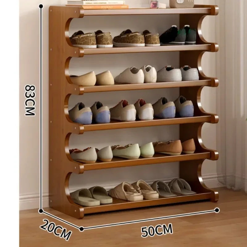 Organizer of shoes with little space for indoor storage - Brown 6 Layers 50cm
