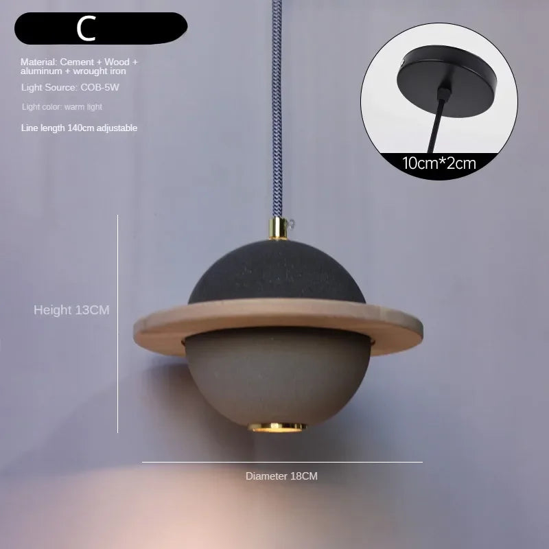 Modern chandelier with creative design led for children - C / Lampe chaude