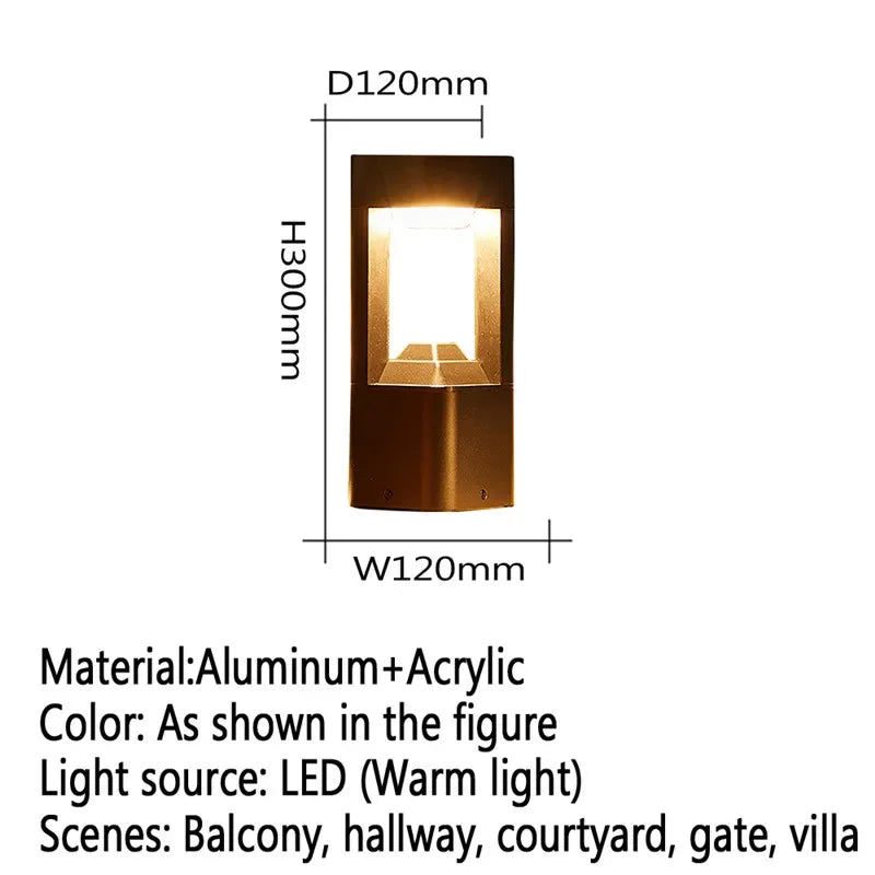 Led outdoor lamp for garden and courtyard - K  H30CM Electric