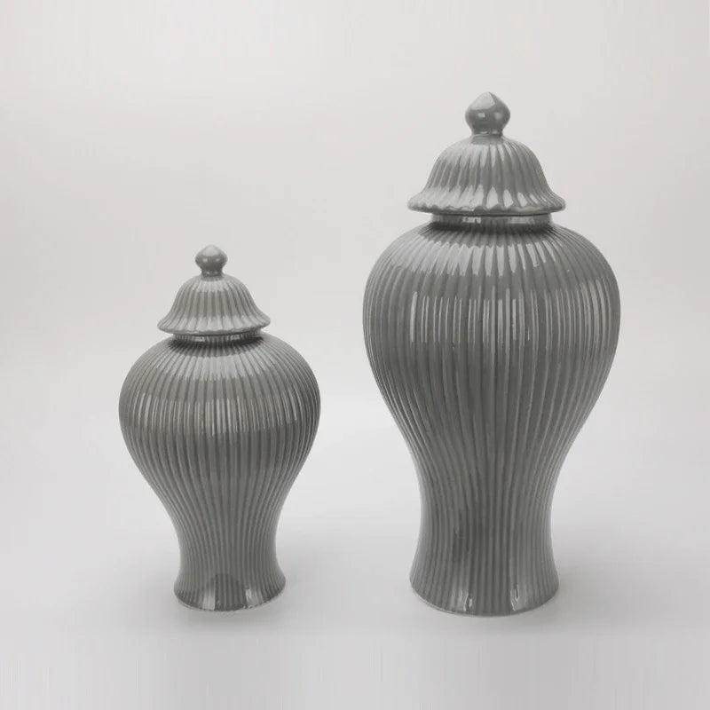 Ceramic decorative pot for tea and ginger with lid - view 4