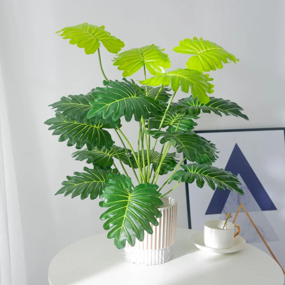 Large artificial plants monstera tropical palm for outdoor decoration - view 5