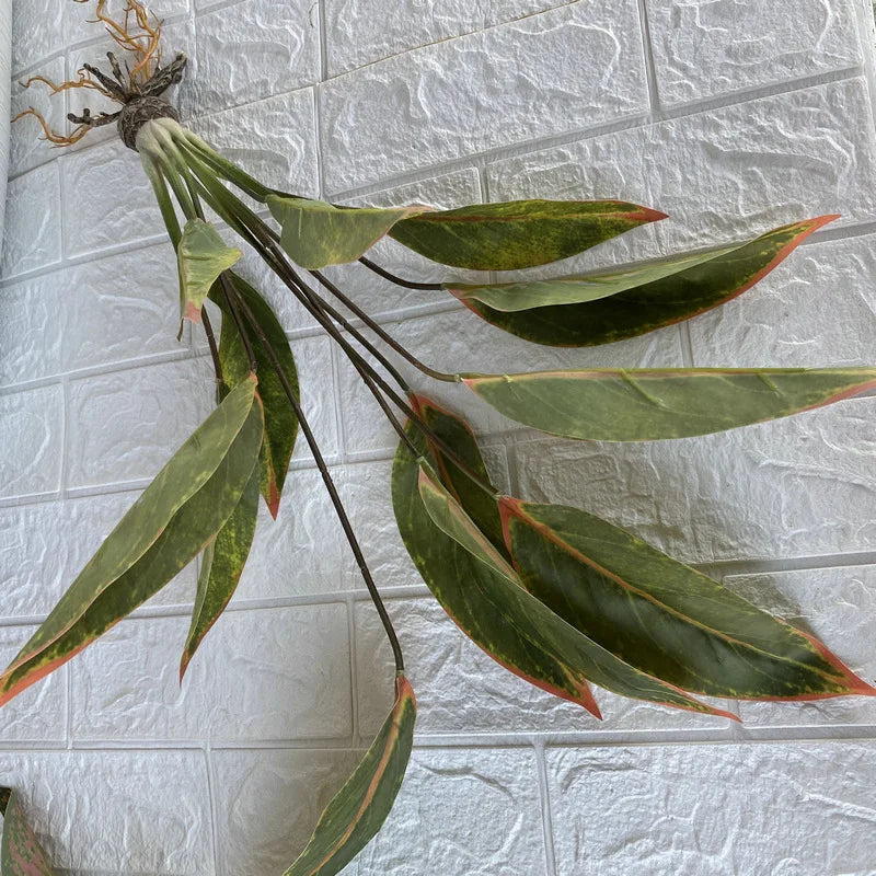 Artificial plastic plants with roots for wedding decoration - Bright Red Green