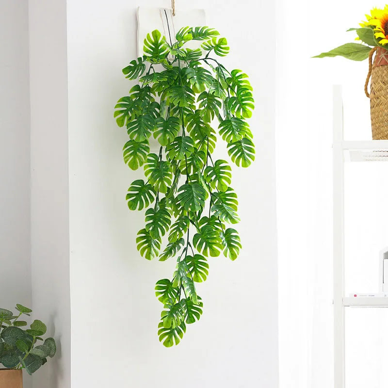 Artificial decorative plant in turtle leaf and ivy