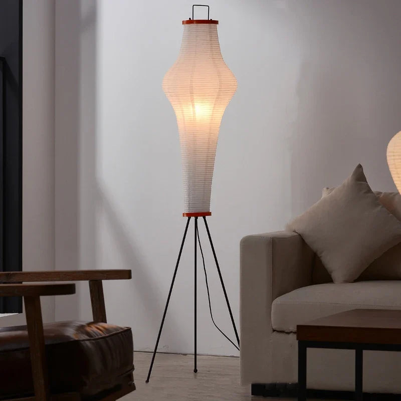Japanese design rice paper floor lamp for modern interior