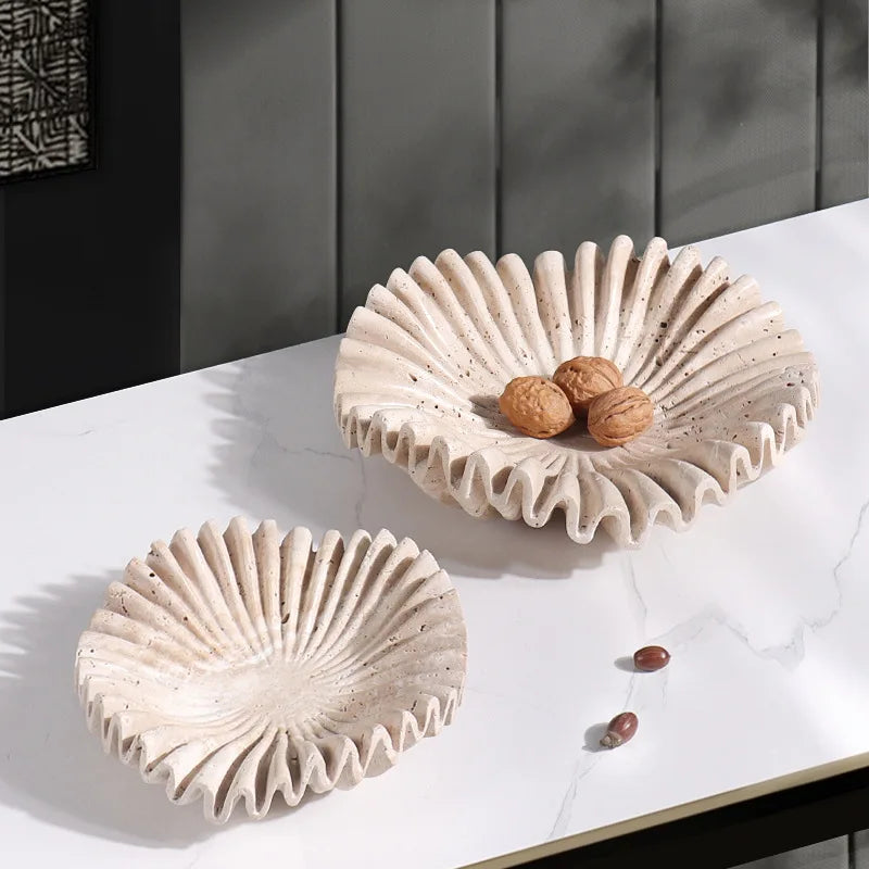 Wabi-sabi style marble storage tray modern artistic decoration - view 3