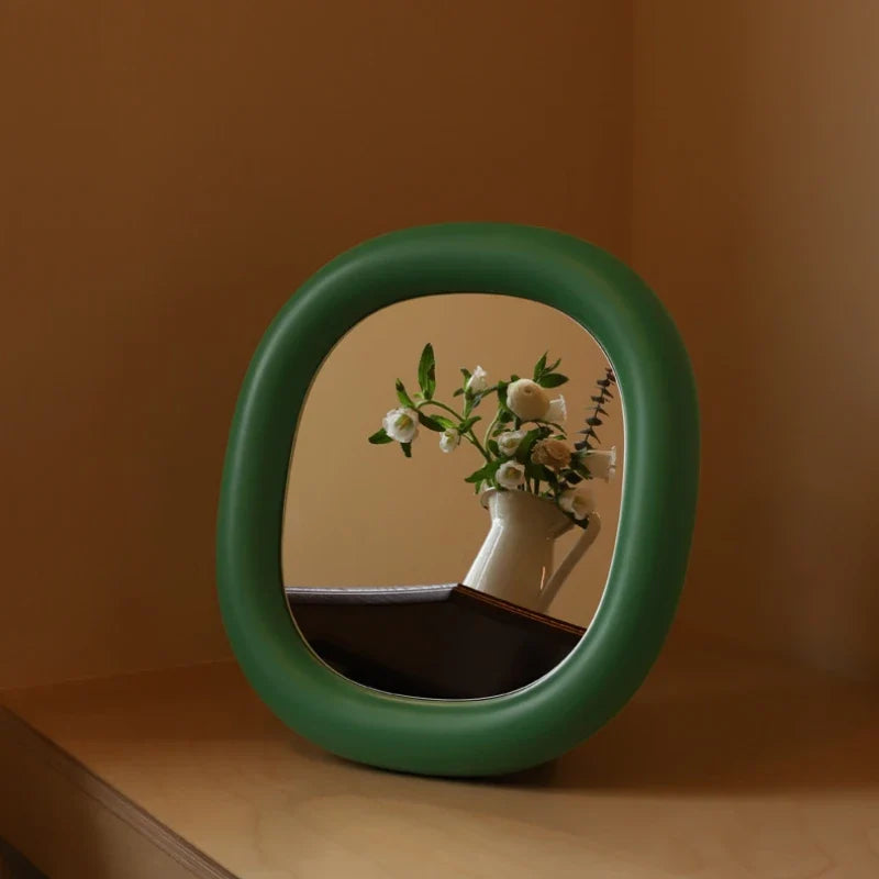 Cute round decorative mirrors for hand hanging makeup - view 6