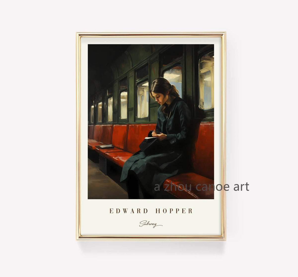 Library of edward art works hopper modern wall posters - 60X90cm Unframed / 7