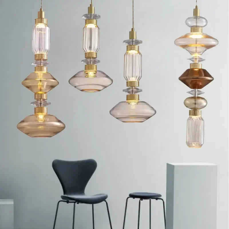 Modern crystal chandelier with led lighting for interior decoration - view 4