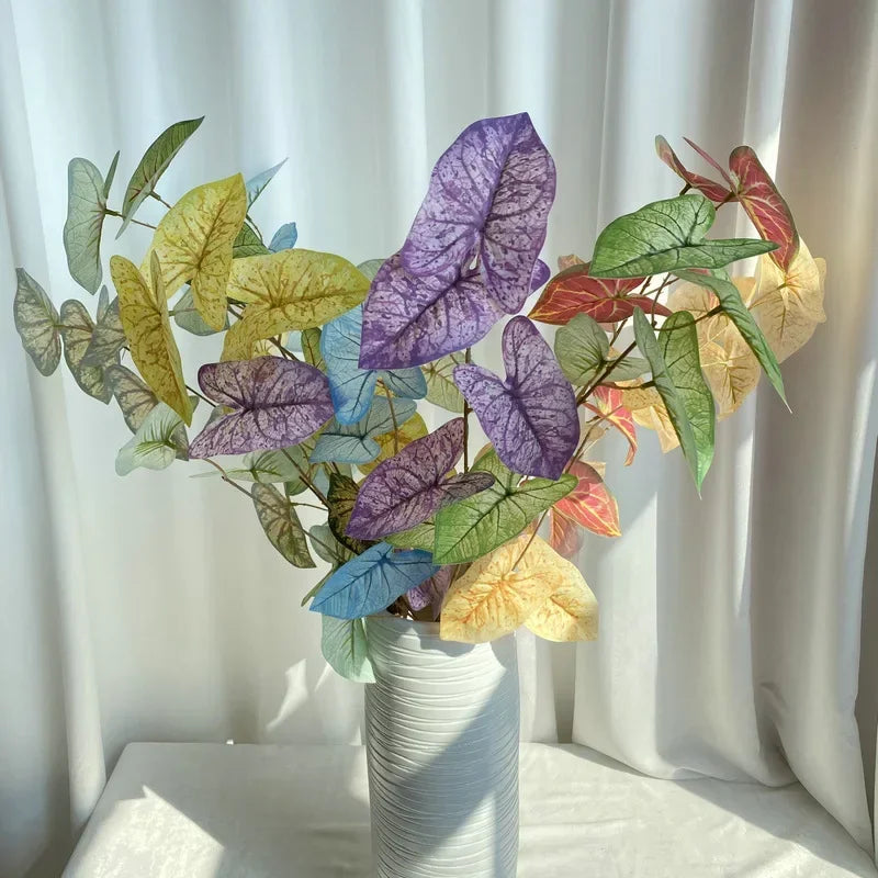 Artificial plants taro foliage natural decoration for outdoor interior - view 2