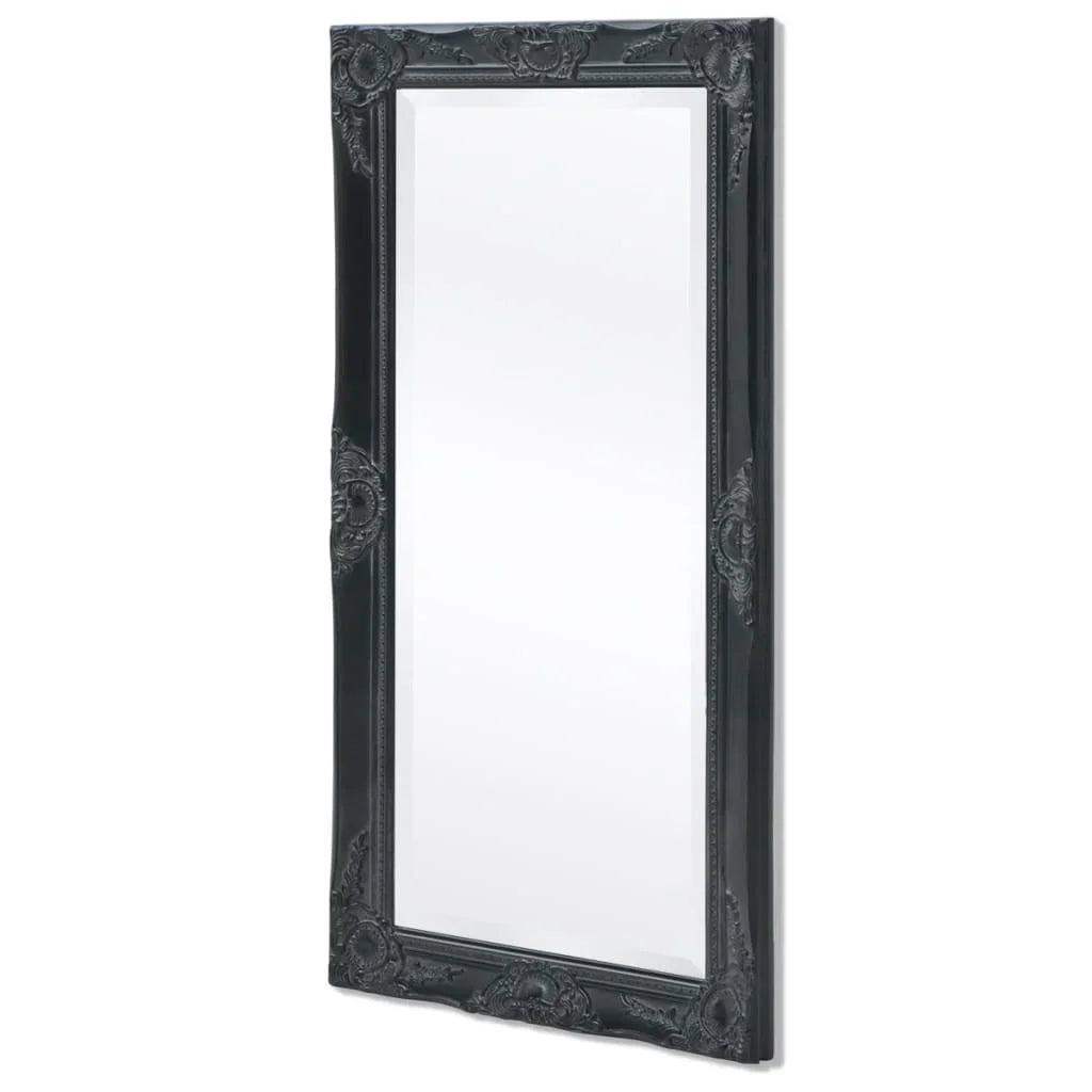 Baroque Wall Mirror, 50 cm Black, Interior Decoration Wall Decoration Living Room Decoration - view 4
