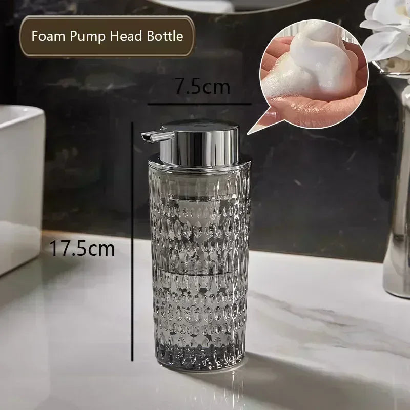 Glass soap bottle for elegant and practical bathroom - A-17.5cm Foam bottle