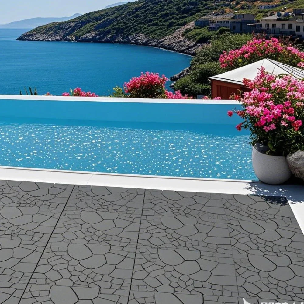 44-Pack 30 cm Stone-Look Interlocking Deck Tiles - view 5