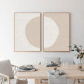 Abstract modern decoration circles on canvas for home