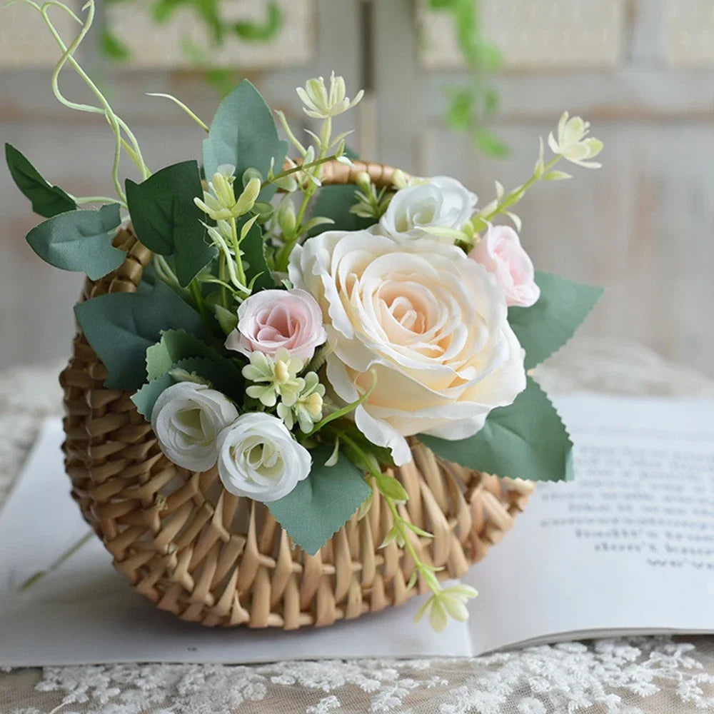 Wicker basket for flowers and storage - view 3