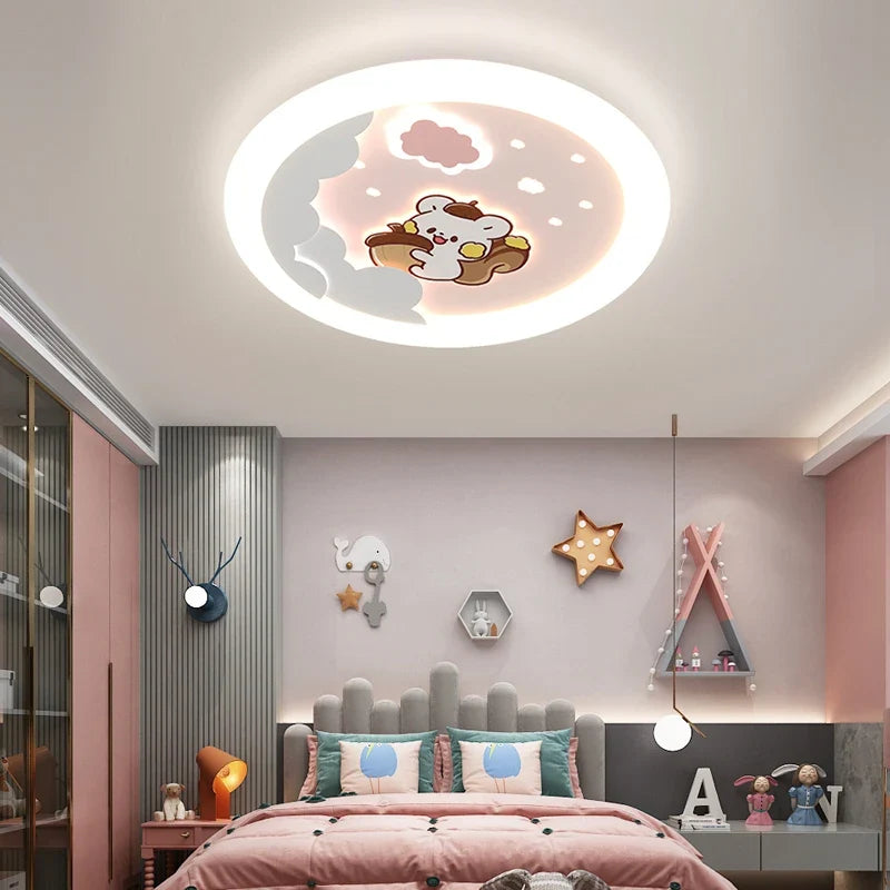 Astronaut ceiling lamp for children's room design playful and protective - view 3