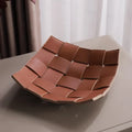 Leather storage tray for keys and other objects