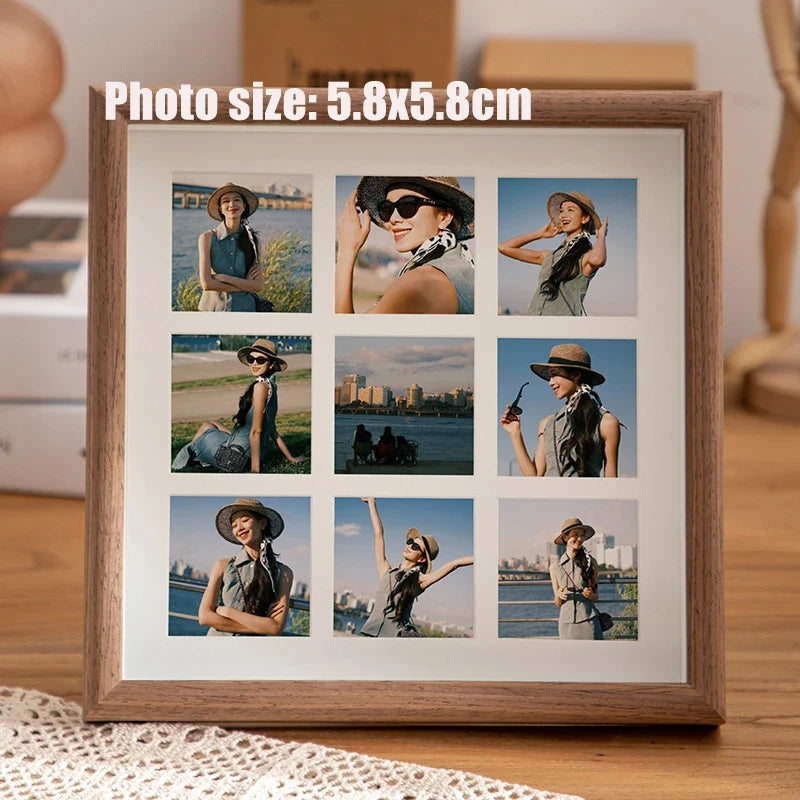 Vintage wooden picture frame for wall decoration - 23x23cm-9 2 / 23x23cm