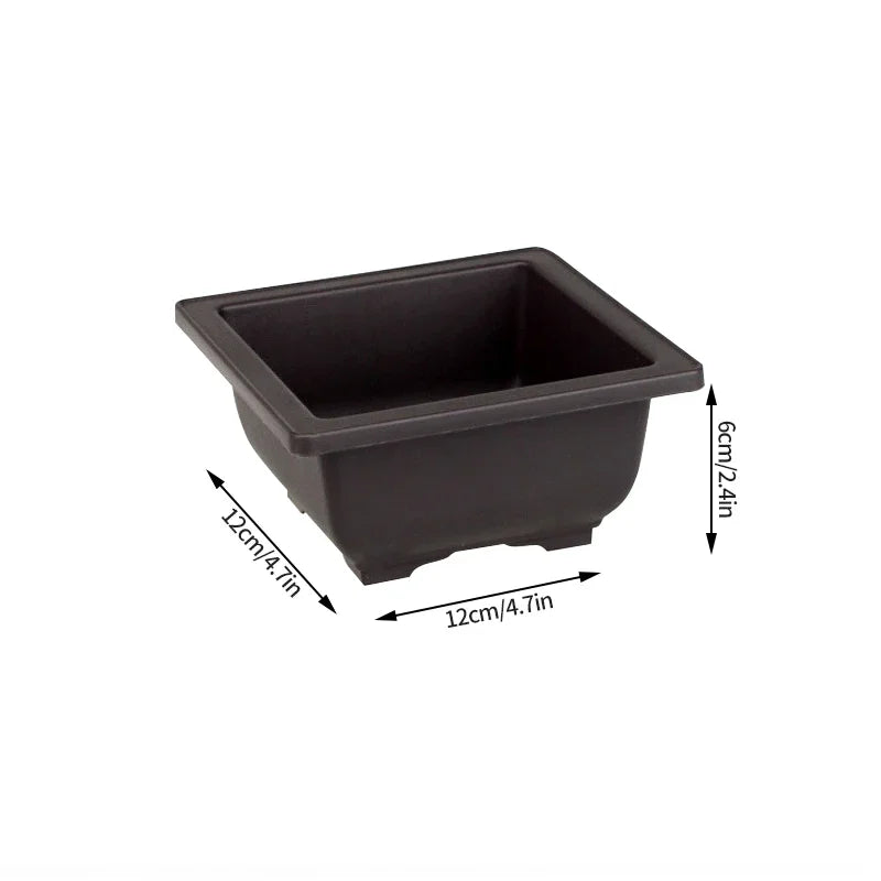 Rectangular flower pots imitation clay for outdoor garden - Square-M / As Shown In Photo