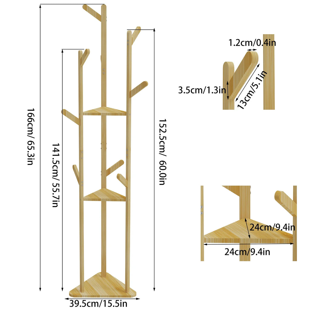 Natural bamboo support for decorative clothing and accessories - view 5
