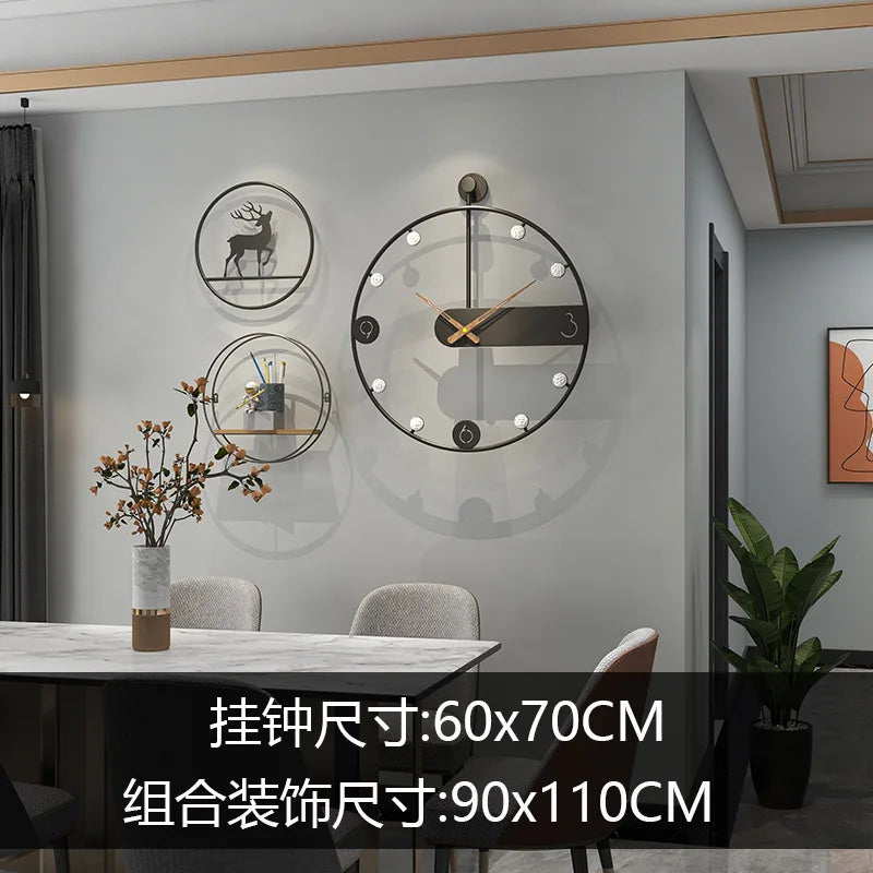 Modern Simple Iron Wall Clock, Home Decoration, Living Room, Creative, Fashion - view 5