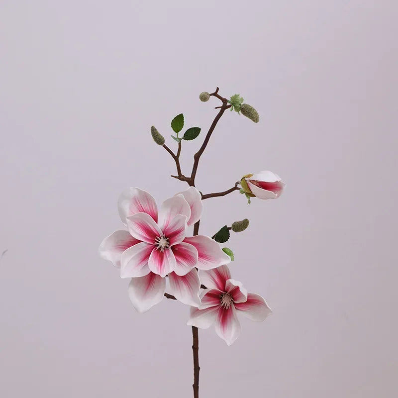 Artificial magnolia branches for interior decoration - Heart pink white