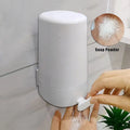 Portable Wall-mounted Soap Powder Grinder Box, Waterproof, 3-level, Adjustable, Bathroom, Hand Washing Tool - White