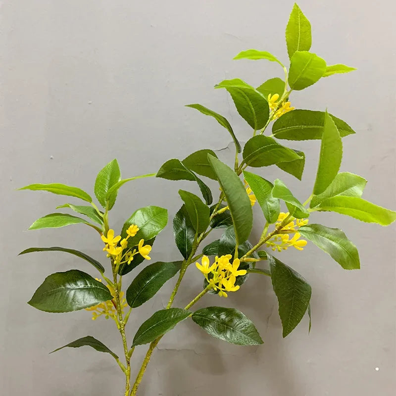 Set of 6 artificial osmanthus silk plants for commercial decoration - Yellow Flower