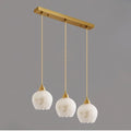 Nordic pendant light in marble and modern minimalist copper design - B-3 / 3000K