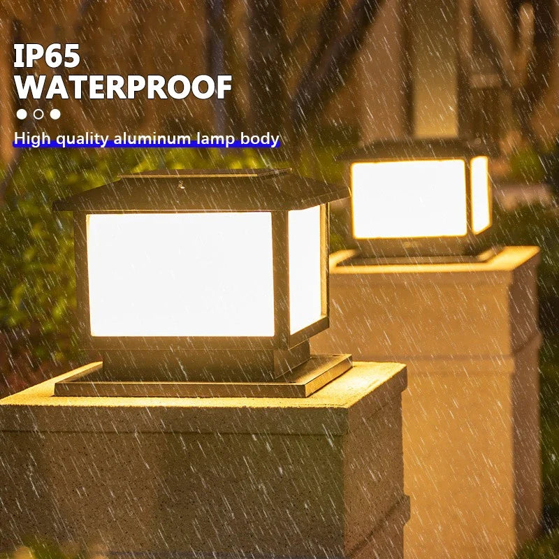 LED solar light column with remote control for outdoors - view 5
