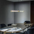 Modern glass pendant light for coffee bar and minimalist desk