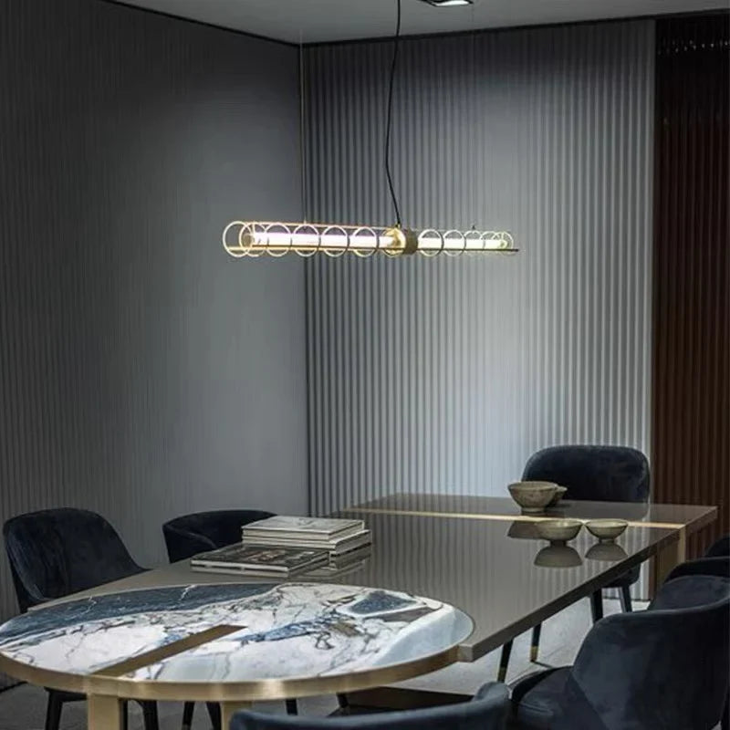 Modern glass pendant light for coffee bar and minimalist desk