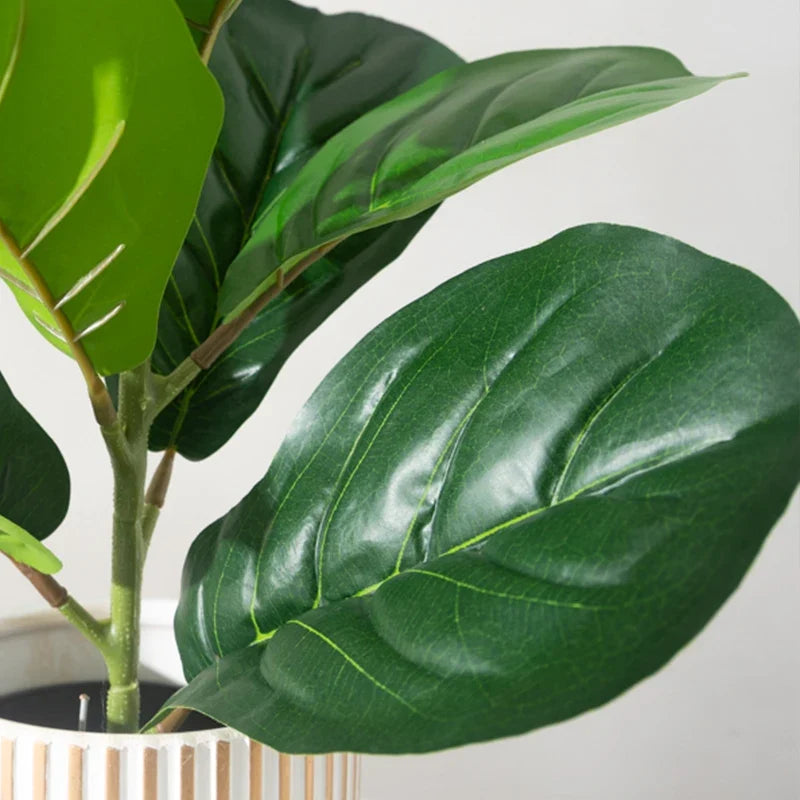 Fake ficus artificial tree tropical plastic plant for interior decoration - view 5