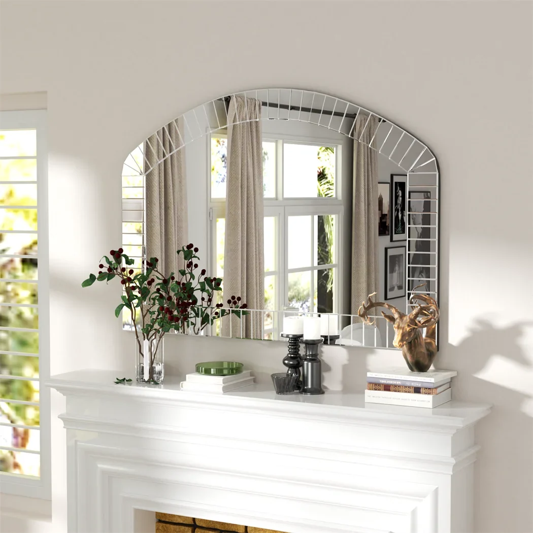 Large decorative wall mirror in Venetian bevelled glass - view 2