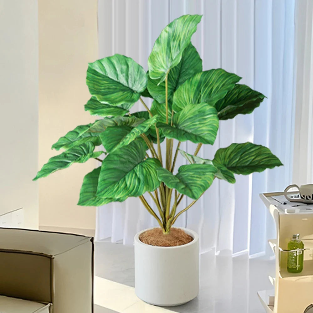 Artificial palm large plants monstera decorations for interior and events - view 4