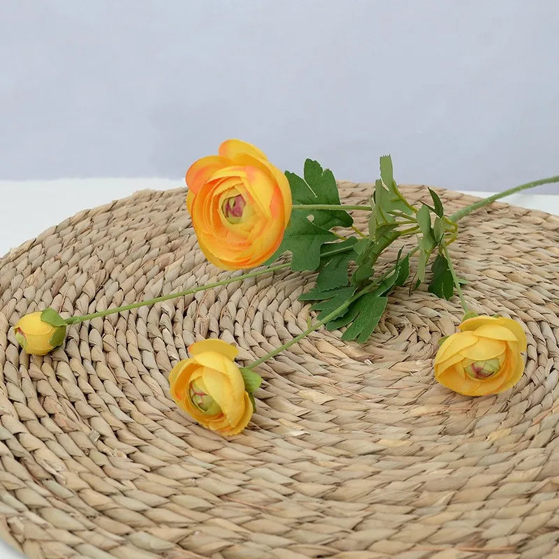 Artificial silk peony flowers for decorations and festive events - Yellow