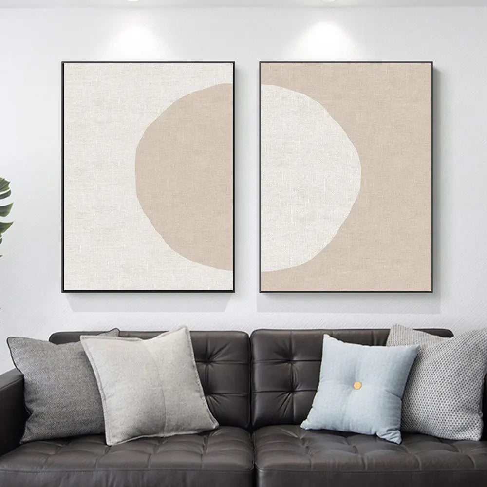 Abstract modern decoration circles on canvas for home - view 2