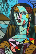 Abstract painting cubist head of character minimalist wall art - PF24555 / 58x90cm No Frame