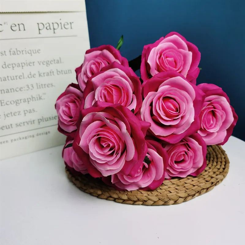 46cm Silk Rose Bouquet for Interior Decoration