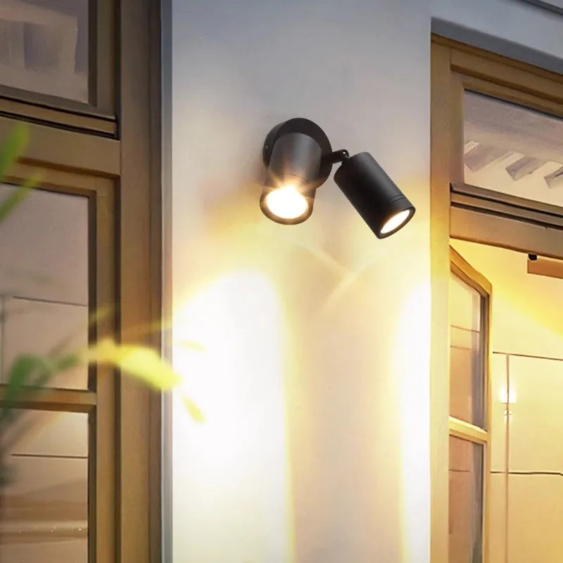 Outdoor led spot double head waterproof for garden balcony fence - view 3