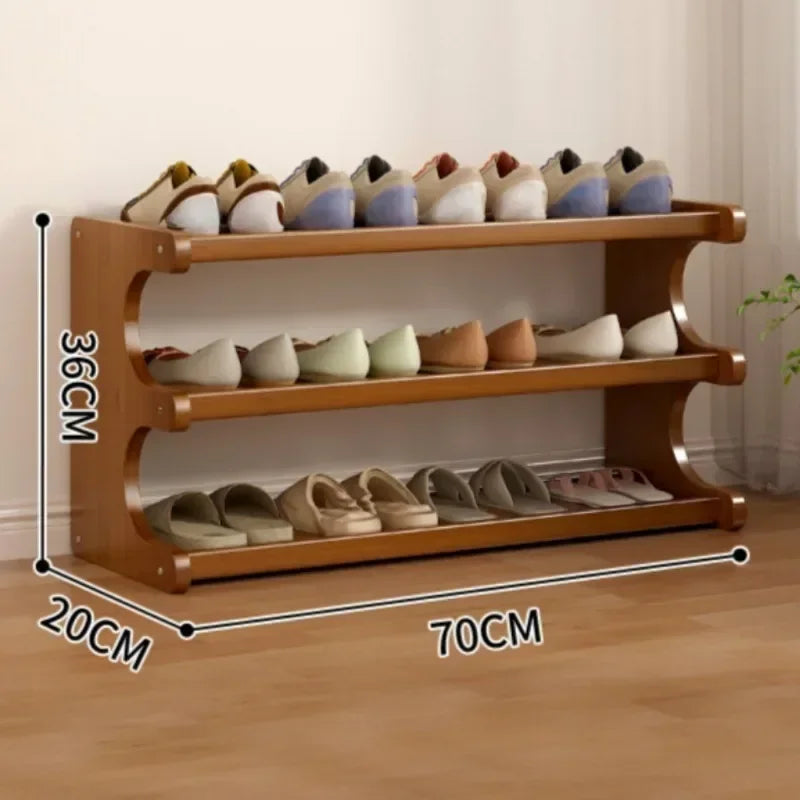 Organizer of shoes with little space for indoor storage - Brown 3 Layers 70CM