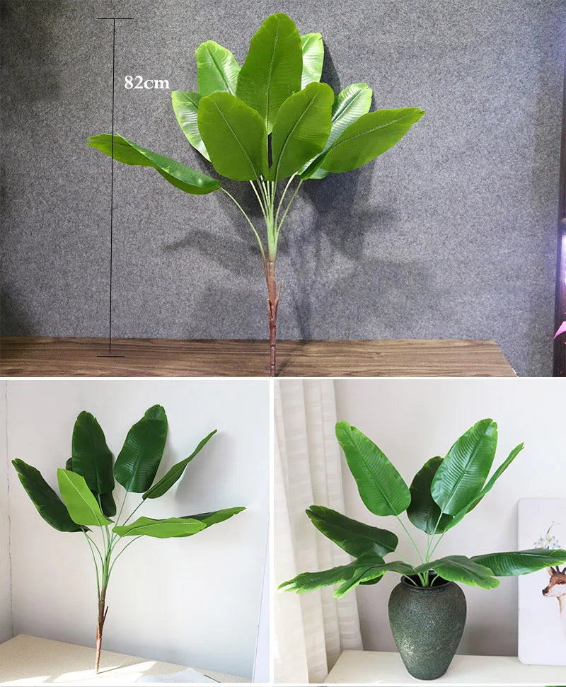 Banana & Monstera Leaf Artificial Plant, 70 to 78 cm - view 3