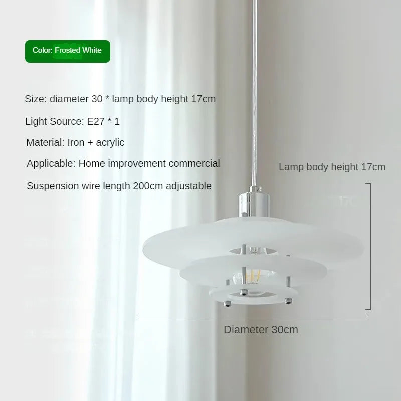 Acrylic led pendant light for restaurants and shops - White / Warm White / Plastiques
