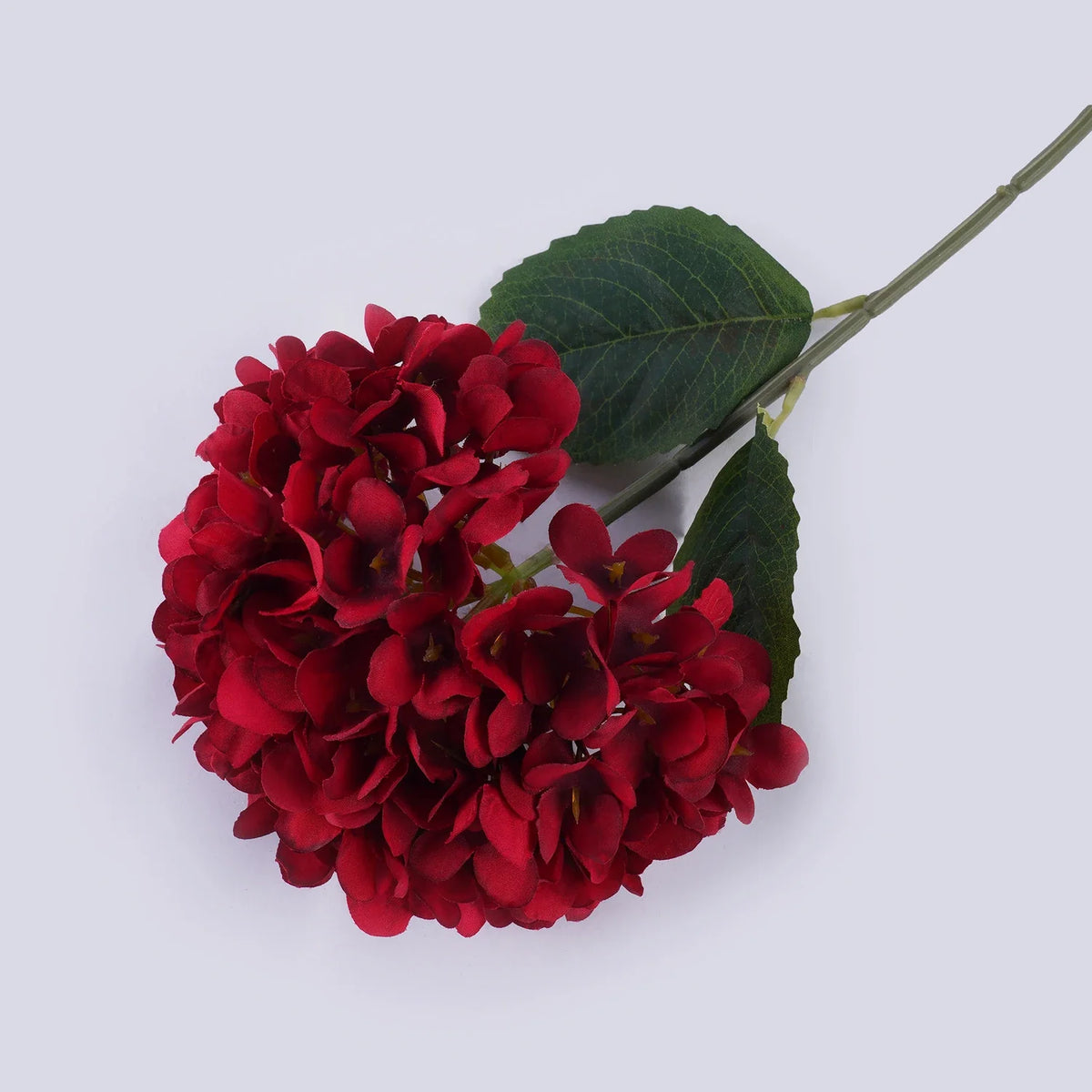 Bouquet of artificial silk hortensias for weddings and festive decorations - Red Wine