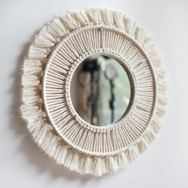Decorative wall mirror Nordic style handmade bohemian - view 3