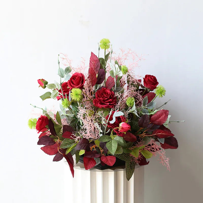 Artificial silk flower balls for wedding decoration and photo - view 4
