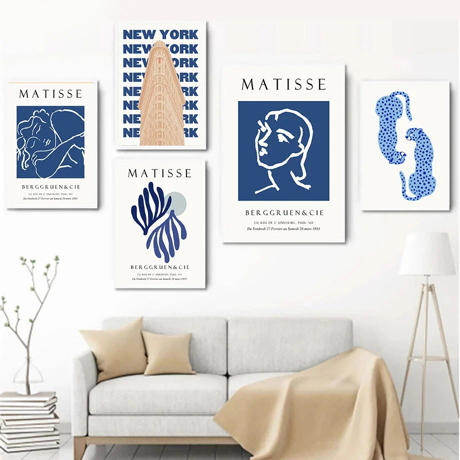 Abstract wall art leopard leaves for interior decoration - view 3