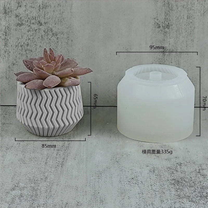 Silicone moulds for Nordic concrete flower pots and interior decoration - view 2