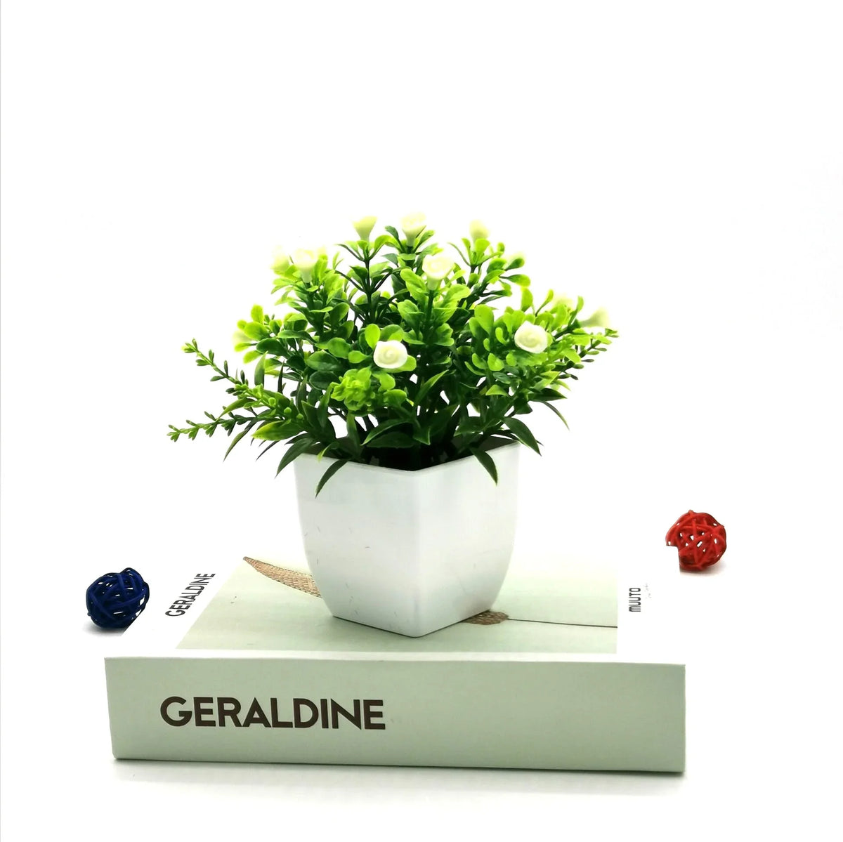 Small rose in pot bonsai decoration artificial plants for indoors